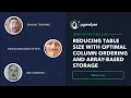 Reducing table size with optimal column ordering and array-based storage