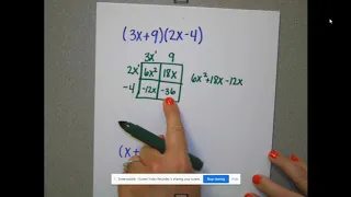 Multiplying Polynomials - Box Method Examples