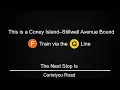 R160 - F train via the B and Q Brighton Line Announcements to Coney Island