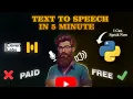 Text-to-Speech Python Hack That Will Blow Your Mind