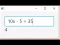 JavaFX Software Equation Solver