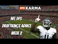 NFL DFS - DraftKings Advice Week 2