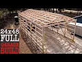 8 min Timelapse Building A Post Frame Garage Full Time-Lapse Polebarn Construction