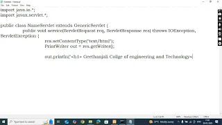 Servlet 2 Create a Servlet from GenericServlet class