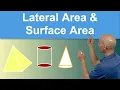 Lateral Area and Surface Area of Cones Pyramids Cylinders Prisms