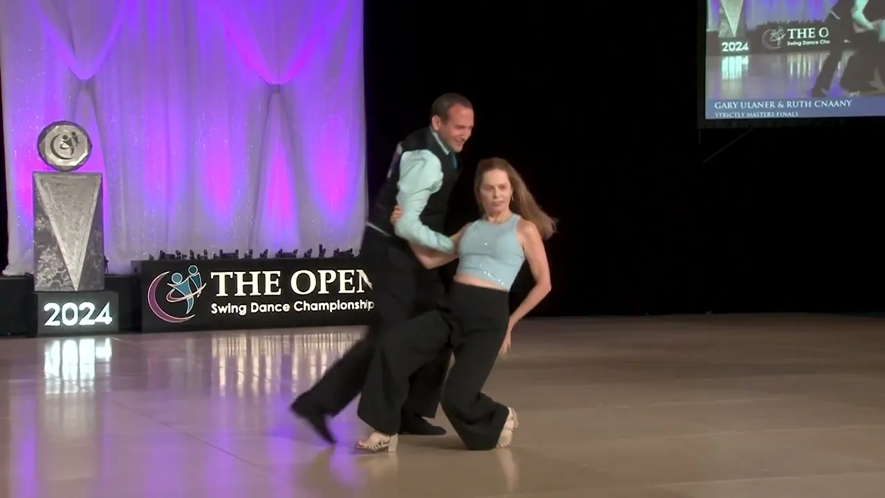 Gary Ulaner and Ruth Cnaany - 2nd place WCS Strictly Swing Masters Finals - The Open 2024