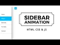 Awesome Side Navbar Animation using HTML CSS JS