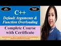 Default Arguments Function Overloading in C Object Oriented Programming With Certificate
