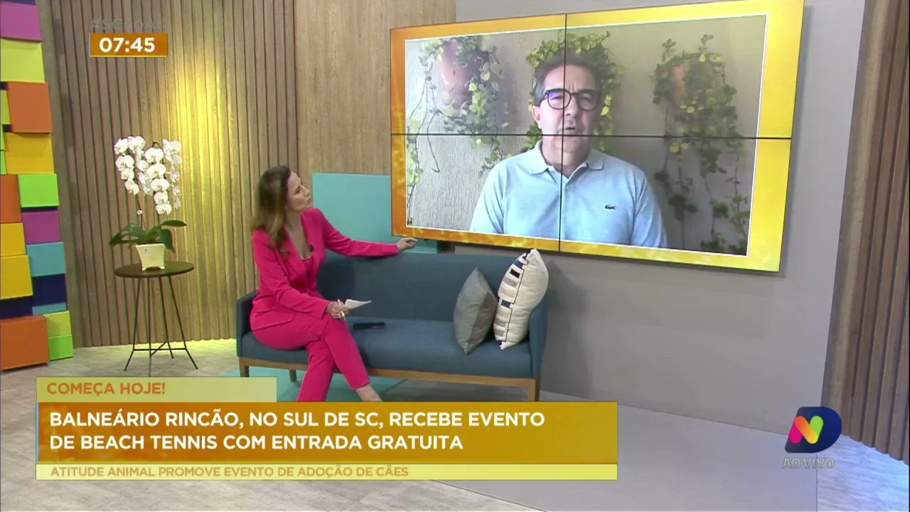 SC no Ar recebe o presidente da Federação Catarinense de Tênis, Alexandre Farias