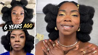 Recreating This African Braid & Puff Hairstyle on My Type 4 Hair