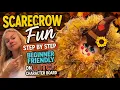 Scarecrow Fun Beginner-Friendly Wreath Step by Step UITC Character Board KIT050SC-26