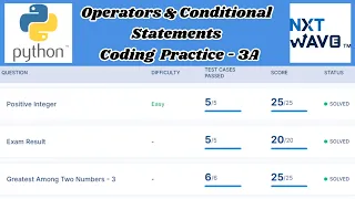 Operators Conditional Statements Coding Practice - 3A Answers Python NxtWave CCBP 4 0