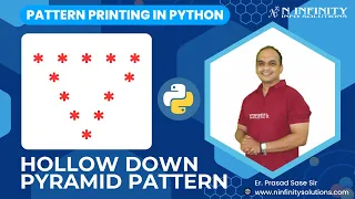 Pattern Printing in Python Session 17 Hollow Down Pyramid Pattern Printing Prasad Sir
