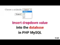 Insert dropdown value into the database in PHP MySQL save dropdown value database in PHP