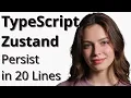 Zustand persist in 20 Lines A Typed Settings Store for an AI Chat