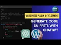 Generate Code Snippet Shortcode with ChatGPT WordPress Plugin Development with AI for Beginners