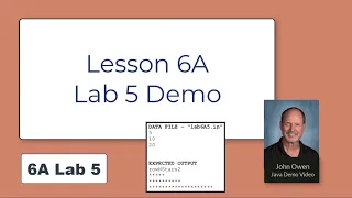 Welcome to Java - 6A Lab 5 Demo