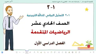 1 2 التمثيل البياني للدالة التربيعية صف 11 متقدم ف1 تعليم بلا حدود 