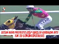 Selim Kaya Yarista Kirbacini Atti TJK TV Goruntuyu Kesti 11 09 2022 ADANA HIPODROMU