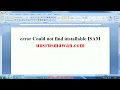 error Could not find installable ISAM