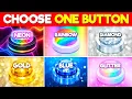 Choose One Button Neon Rainbow Diamond Gold Blue or Glitter