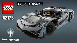 LEGO Technic™ Koenigsegg Jesko Absolut Grey Hypercar (42173)[801 pcs] Building Instructions | TBB
