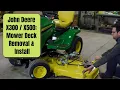 John Deere X300s X500s - Mower Deck Removal Installation Tutorial by Minnesota Equipment