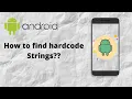 How to find Hardcode Strings in Android Studio Android