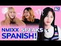 Download Lagu (CC) NMIXX tries to decode Spanish (feat. ¡Ánimo!) | Telephone Game | NMIXX