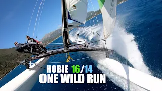 Hobie 16 fast sailing, big capsize