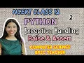 Python Exception Handling NCERT Class 12 Theory MCQS Bihar computer Teacher 2023