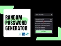 Build a random password generator with react typescript and tailwind css