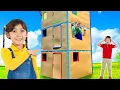 Maddie s Big Cardboard PlayHouse Cleanup Adventure