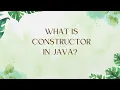 Constructor in Java Part-1 Java OOP Explained OOP Tutorial in Hindi