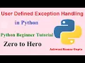 How to create Own Exception User Defined Exception Handling in Python in Hindi Urdu