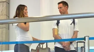 NBA Star Steve Nash And Pregnant Wife Lilla Frederick Jet Out Of LAX - EXCLUSIVE