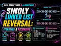 Singly Linked List Reversal Iterative Recursive GATE Data Structures Algorithms
