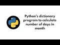 Python Program to Display Number of Days in Month
