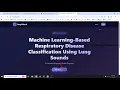 Machine Learning Based Respiratory Disease Classification Using Lung Sounds Python IEEE Project