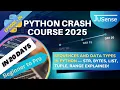 Sequences and Data Types in Python str bytes list tuple range explained Episode 4