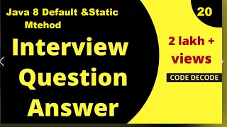 Java 8 Default method and static method in Java 8 inside interface by Durga sir