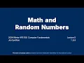 Math and Random Numbers Introductory C Programming for ECE at University of Toronto