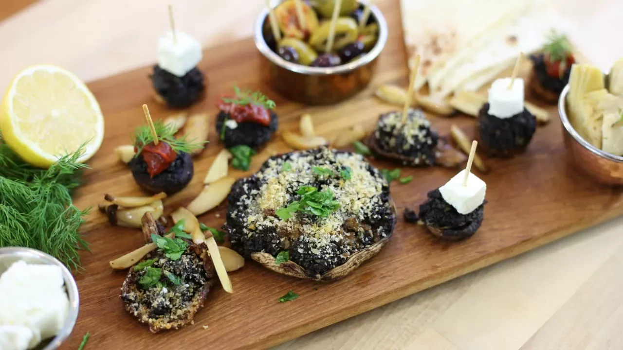 Stuffed Mushrooms Platter - French Vegetarian Recipe