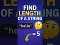 Find Length of a String in Python