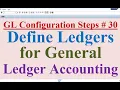 GL Configuration Steps Define Ledgers for General Ledger Accounting