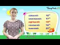 Ordinal numbers 31 days in a month