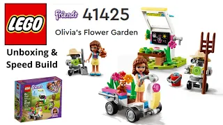 LEGO Friends 41425 Olivia's Flower Garden Unboxing and Speed Build