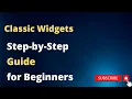 Classic Widgets Wordpress Plugin Tutorial