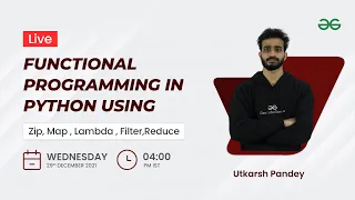 Zip Map Lambda Filter Reduce Utkarsh Pandey GeeksforGeeks Python