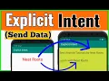 How to send Data from One Activity to Another Activity - Explicit Intent Example